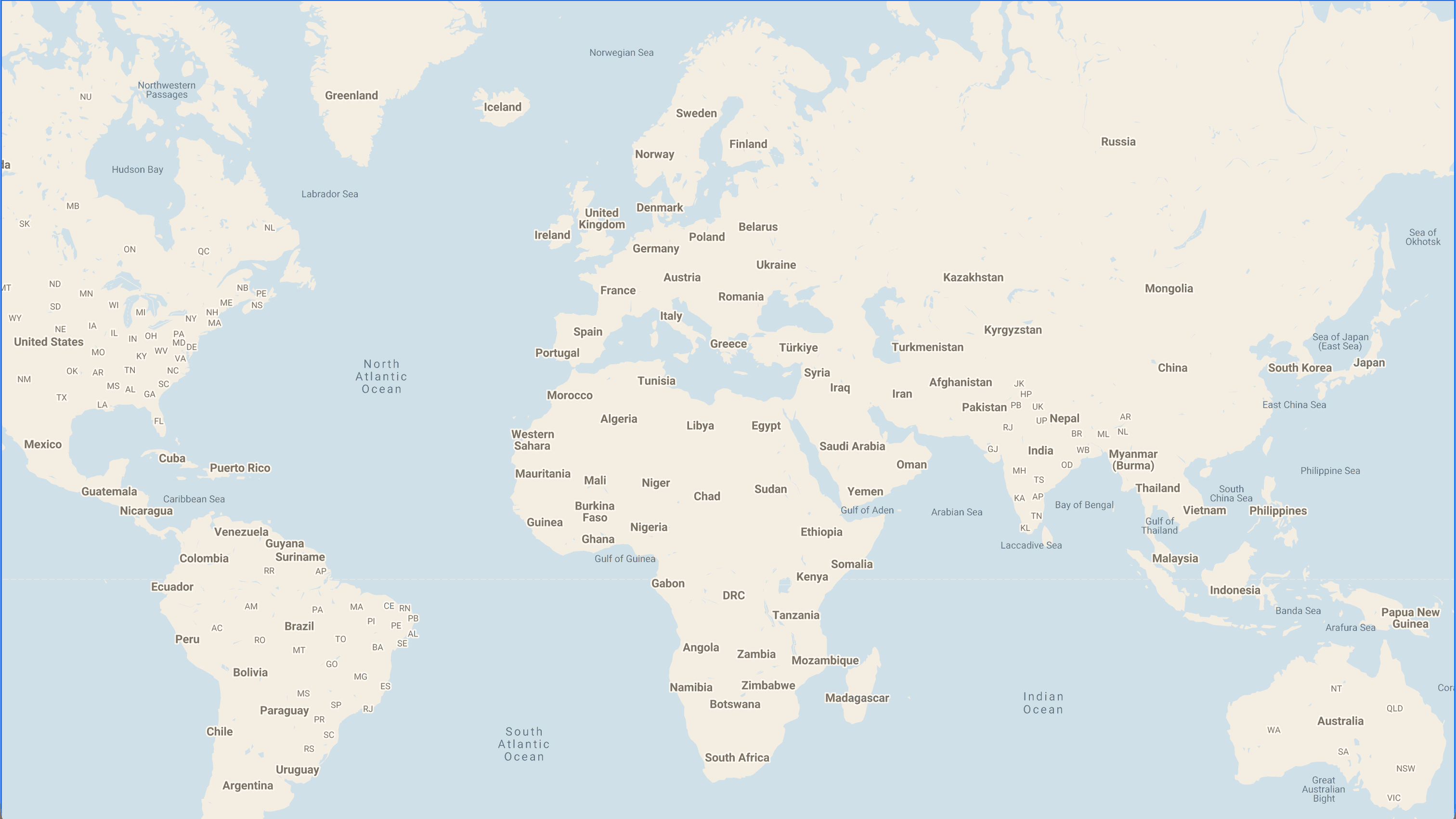 Soft world map background